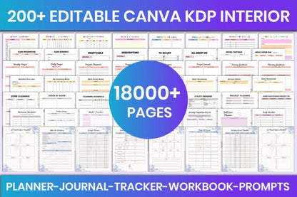 200+ Editable Canva KDP Interior - digibai