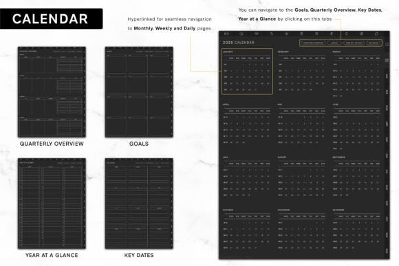 2025 Bundle Digital Planner, Goodnotes - digibai