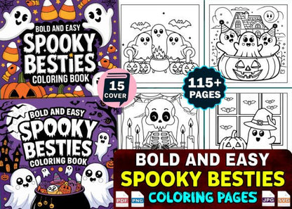 Bold and Easy Bundle Coloring Book Pages for Kids and Adults