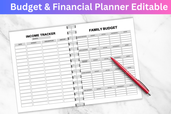 Budget & Financial Planner Editable - digibai