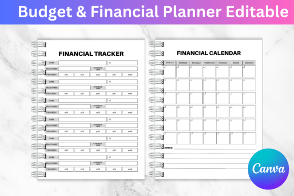 Budget & Financial Planner Editable - digibai