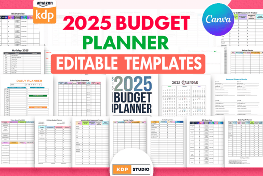 Budget Planner 2025 Canva Template - digibai