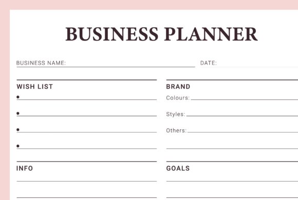 Business Planner Printable Templates-KDP - digibai