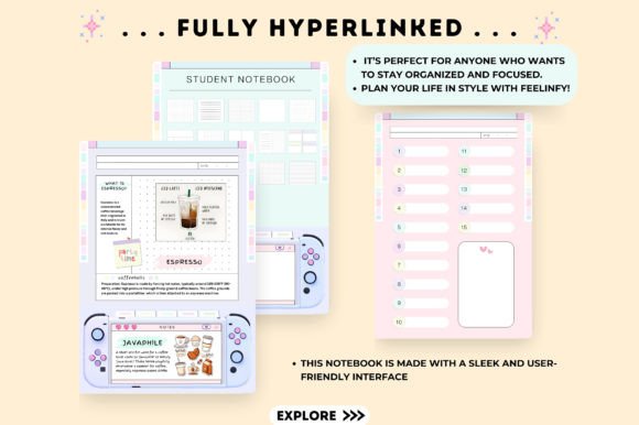 Digital Notebook Hyperlinked for Goodnotes