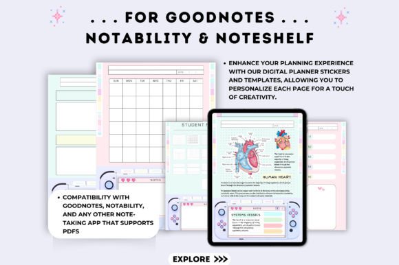 Digital Notebook Hyperlinked for Goodnotes