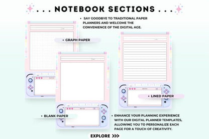 Digital Notebook Hyperlinked for Goodnotes