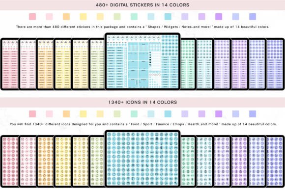 Digital Planner 2025 Monday and Sunday - digibai