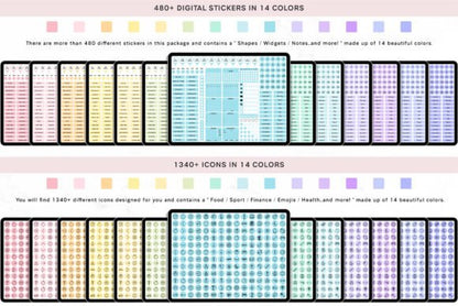 Digital Planner 2025 Monday and Sunday - digibai