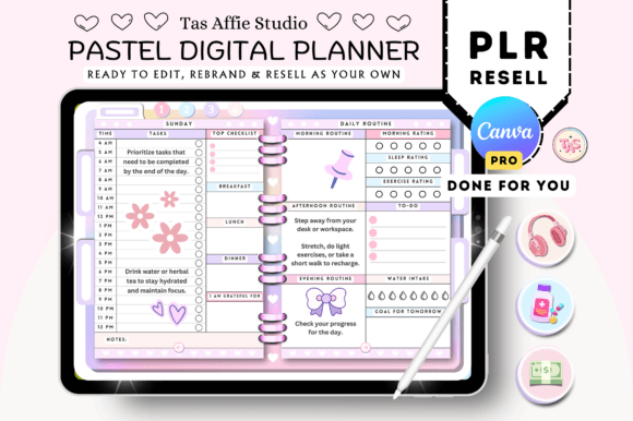 PLR Resell Digital Planner for Canva