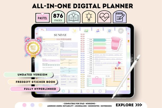 Undated Digital Planner 2025